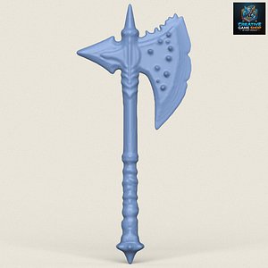Traditional King Axe Print Ready 3D Model 3D model