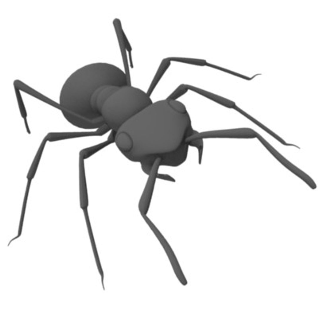 3d model formica rufa ant
