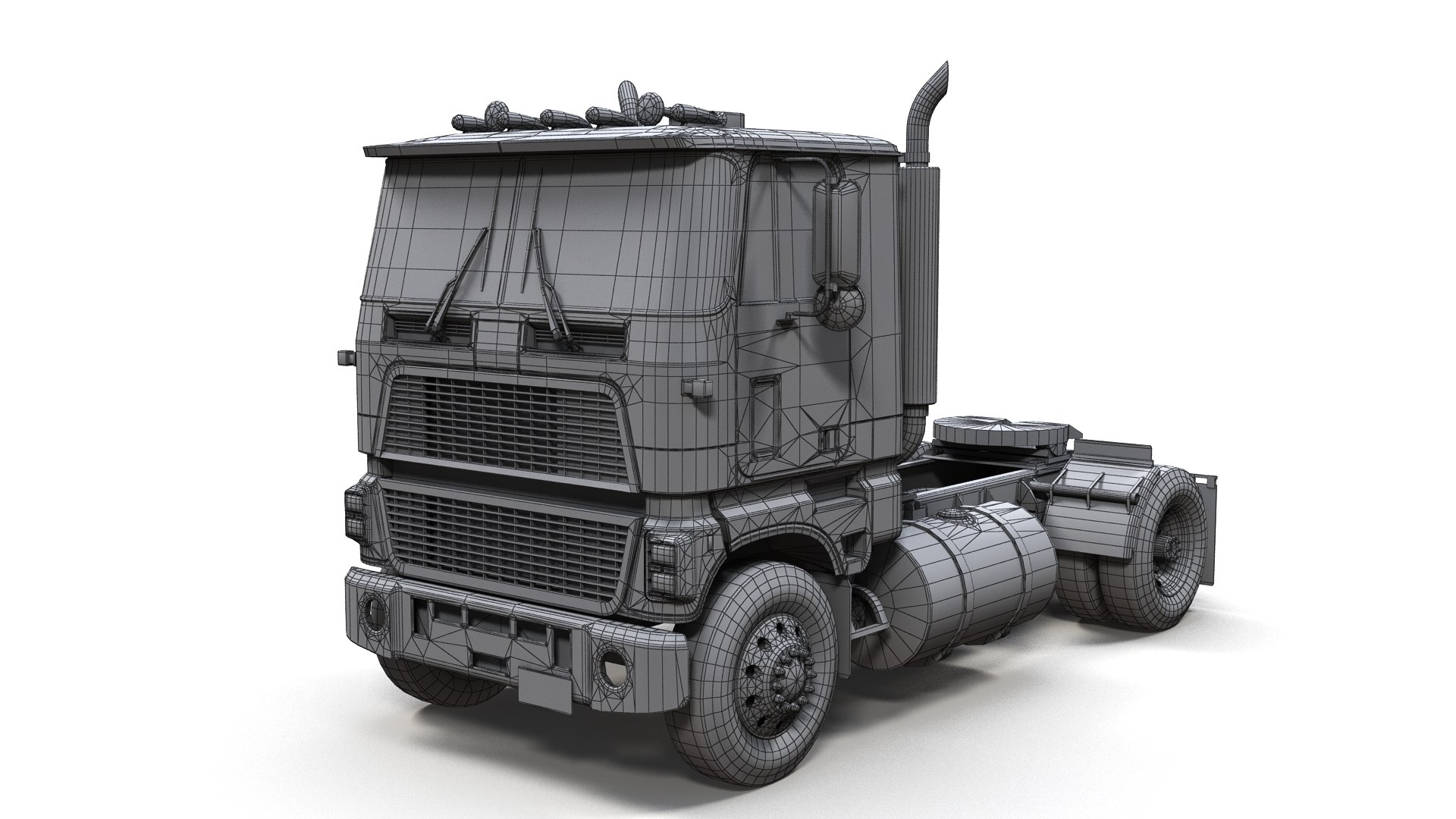 3d Model Cabover Single Axle Truck Turbosquid 2067734 7353