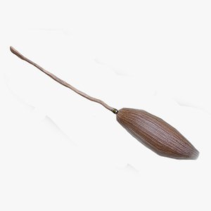 Witches Magic Broom for Flying Game Ready Low-poly 3D model