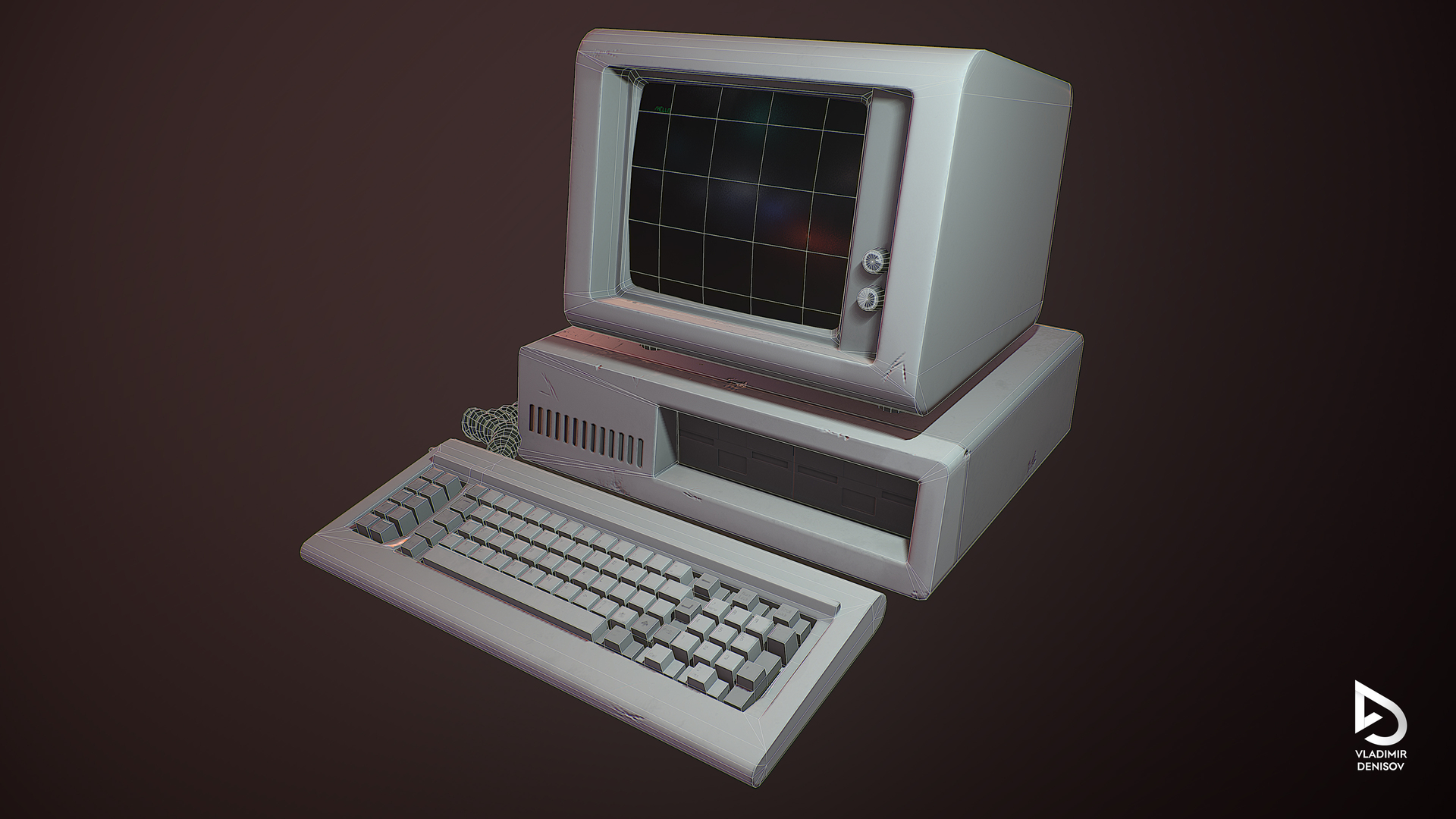 Low-poly personal computer ibm 3D model - TurboSquid 1714895