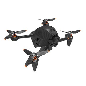 Aerial Drone Mini FPV Quadrocopter UAV 3D model