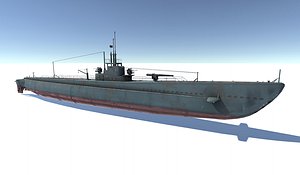 3D old submarine model