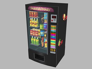 3D model vending machine snack drinks