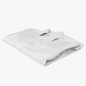 White generic folded shirt with business casual style clothing