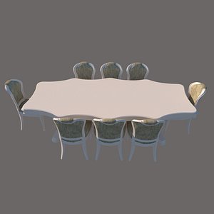 3dmodelvrayrealisticgamemaxpbrtablediningfurniturekitchenwoodenmetalmodernclassicdinnerdeskinteriorroomlacquerchairarmchairworn 3D model
