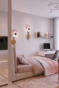 Girls Bedroom Scene and Corona Render 3D model