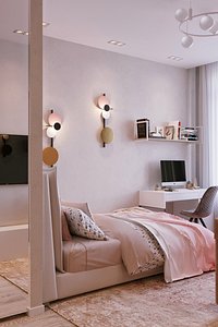Girls Bedroom Scene and Corona Render 3D model
