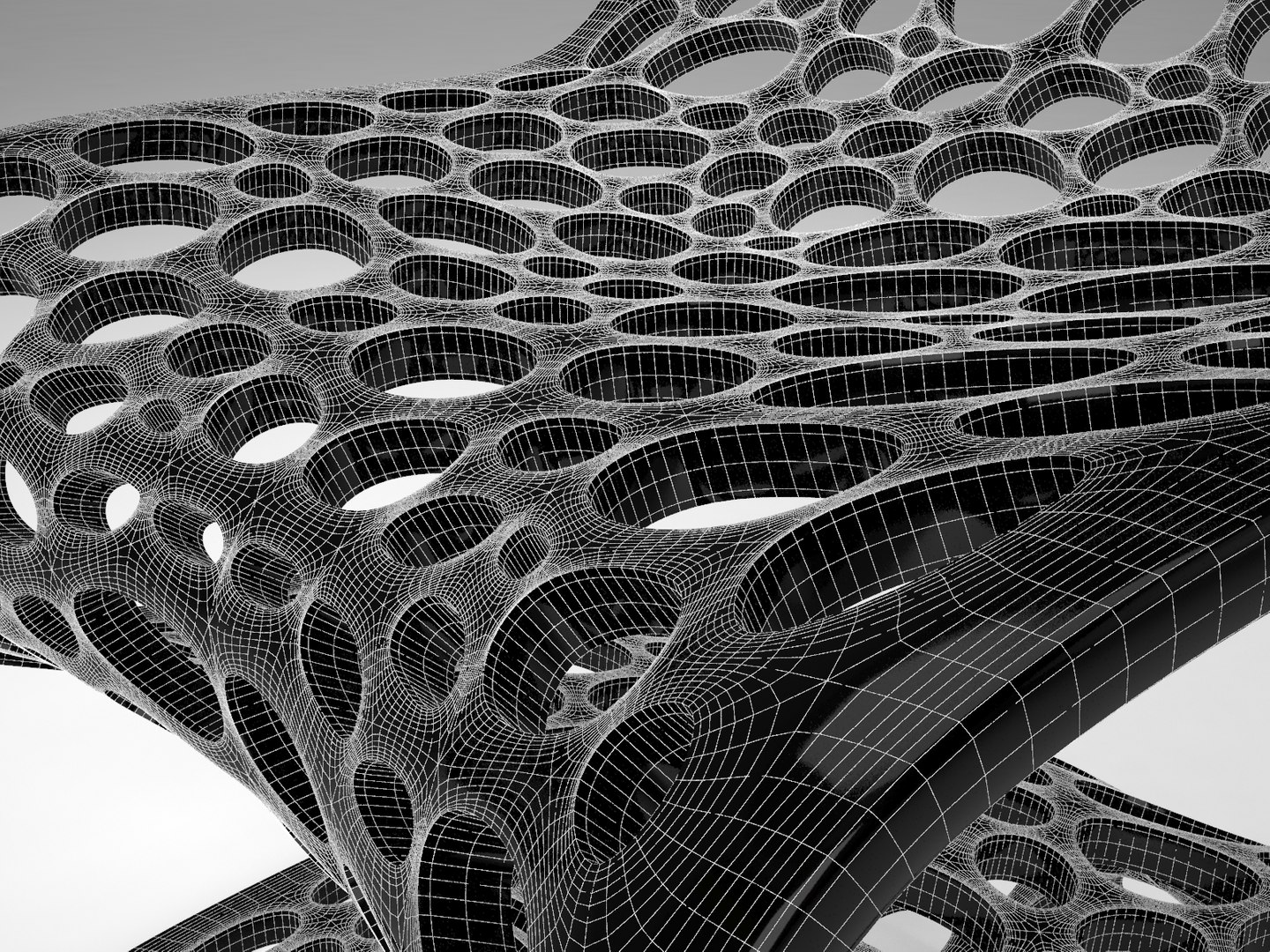 3D High-tech Chair Cellular Model - TurboSquid 1403217