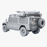 Apocalypse SUV 3D Model Armored Off-Road Vehicle  No Textures