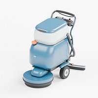 Walk-behind floor scrubber