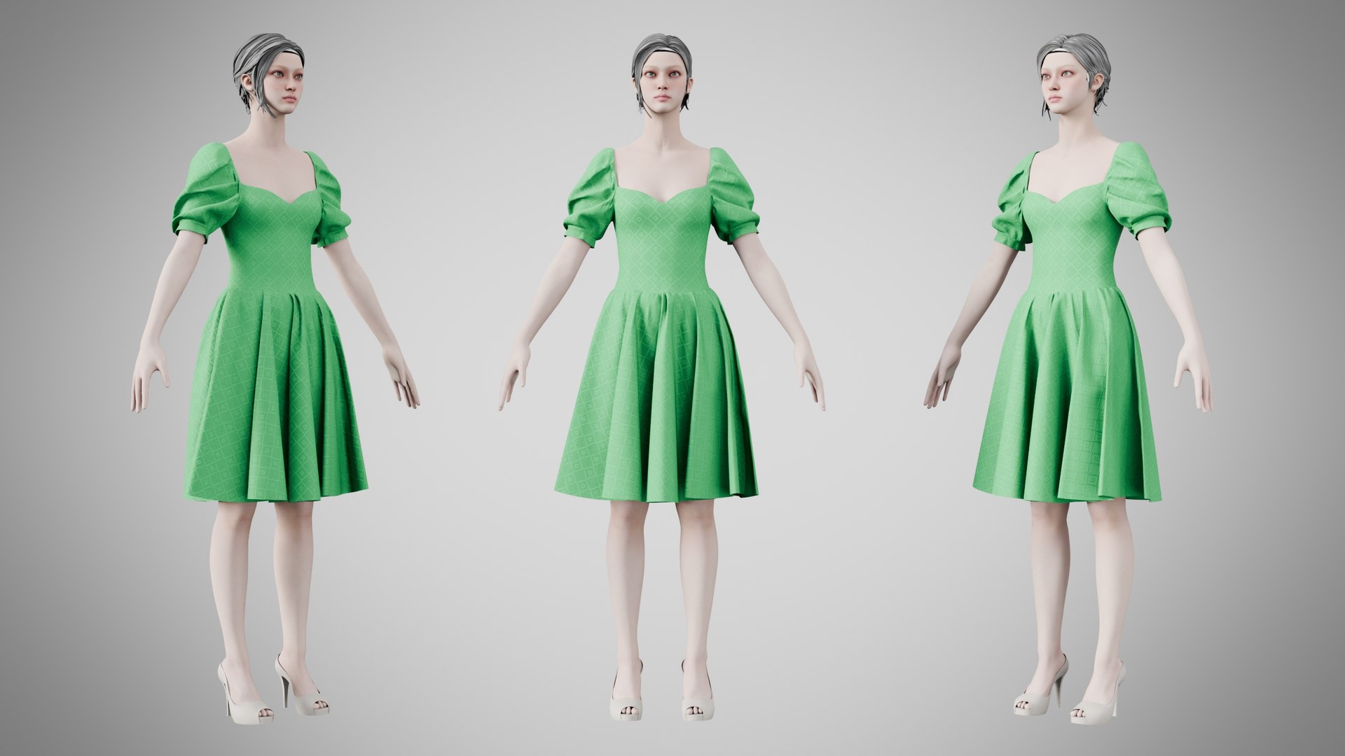 Dress 09 Bud Green Model - TurboSquid 2442557