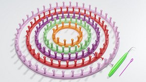Round knitting loom set