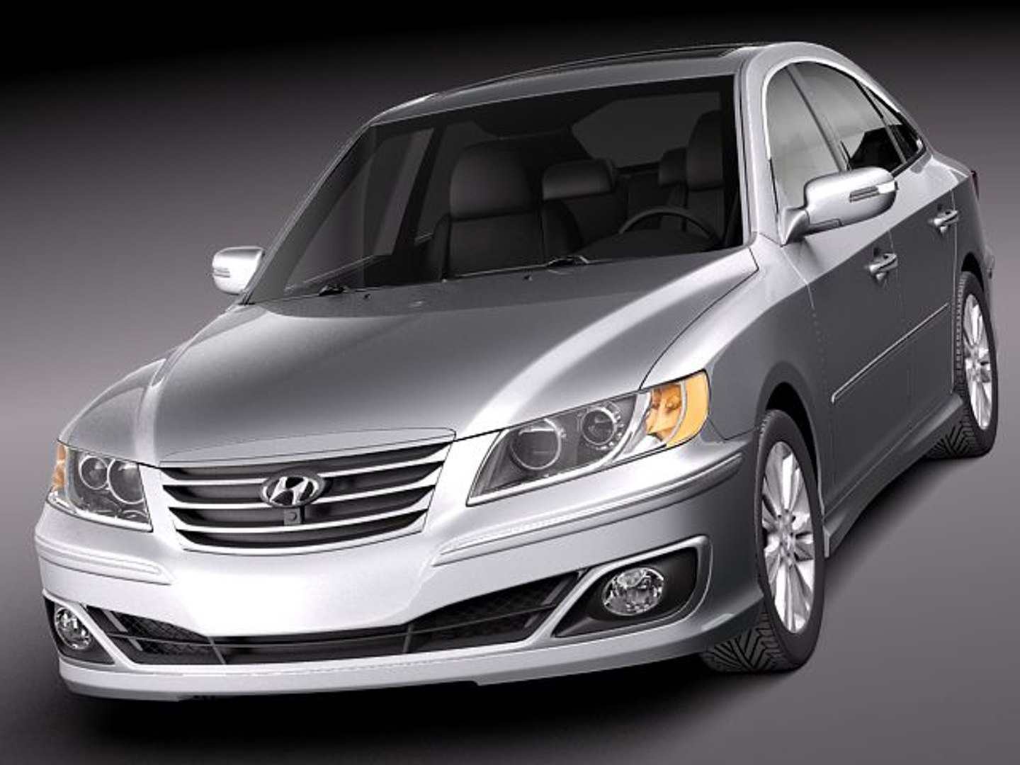 Hyundai Azera Sedan Car 3d Model