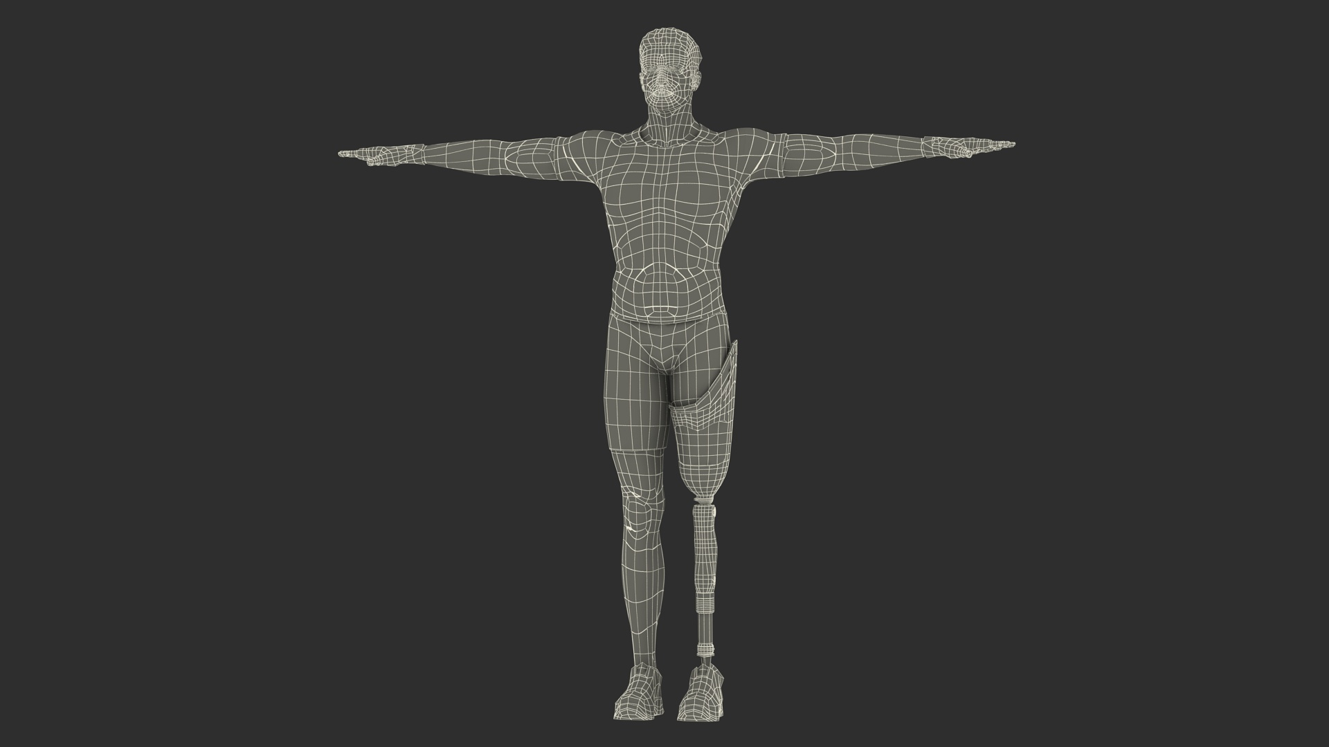 Man with Prosthetic Leg Rigged for Cinema 4D 3D model - TurboSquid 2177848