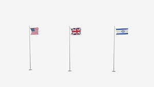animated flags usa israel uk