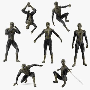 Spiderman Black Suit Poses Collection