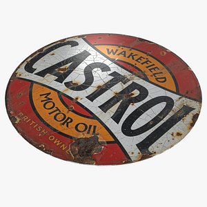Vintage Castrol Oil Enamel Sign