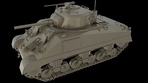3D US Army M4 Sherman