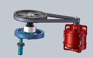 A planetary gear mechanism 3D model