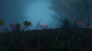 3D model night scene