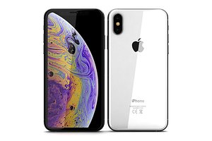3D apple iphone xs silver model