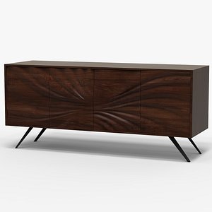 Contemporary Wooden Sideboard Buffet 3D model