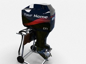 3d outboard boat motor