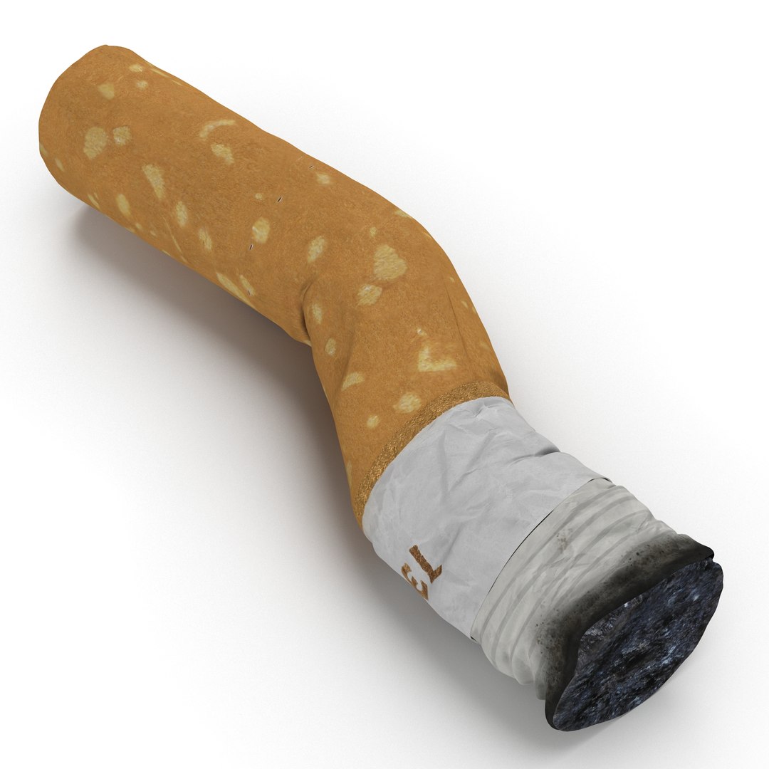 Snuffed Cigarette Camel 2 3D model preview