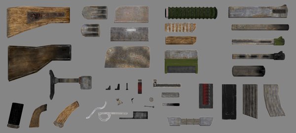 3d modular weapon guns model