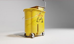 cleaning bucket with 4k pbr textures