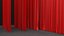 Simple Theater Stage with Red Curtain and Black Backdrop