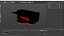 Simple Theater Stage with Red Curtain and Black Backdrop