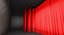 Simple Theater Stage with Red Curtain and Black Backdrop