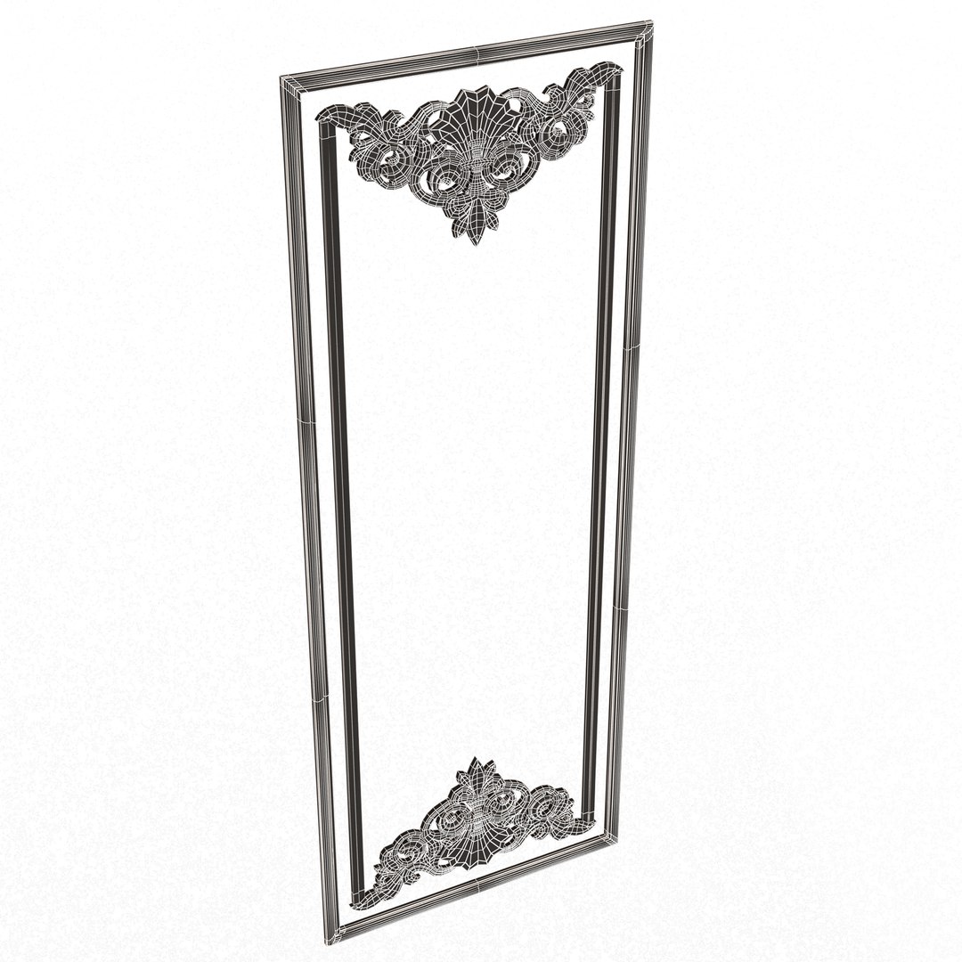 3D model Boiserie Carved Decoration Panel 08 - TurboSquid 2172536