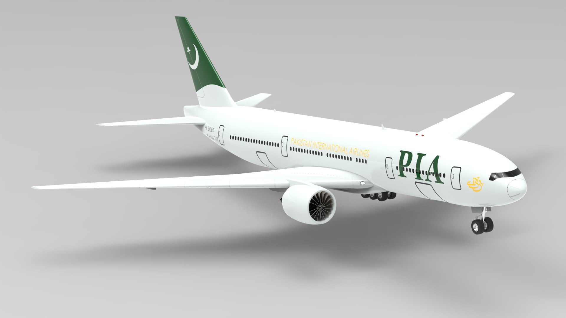 Boeing 777 - PIA 3D Model - TurboSquid 2143066