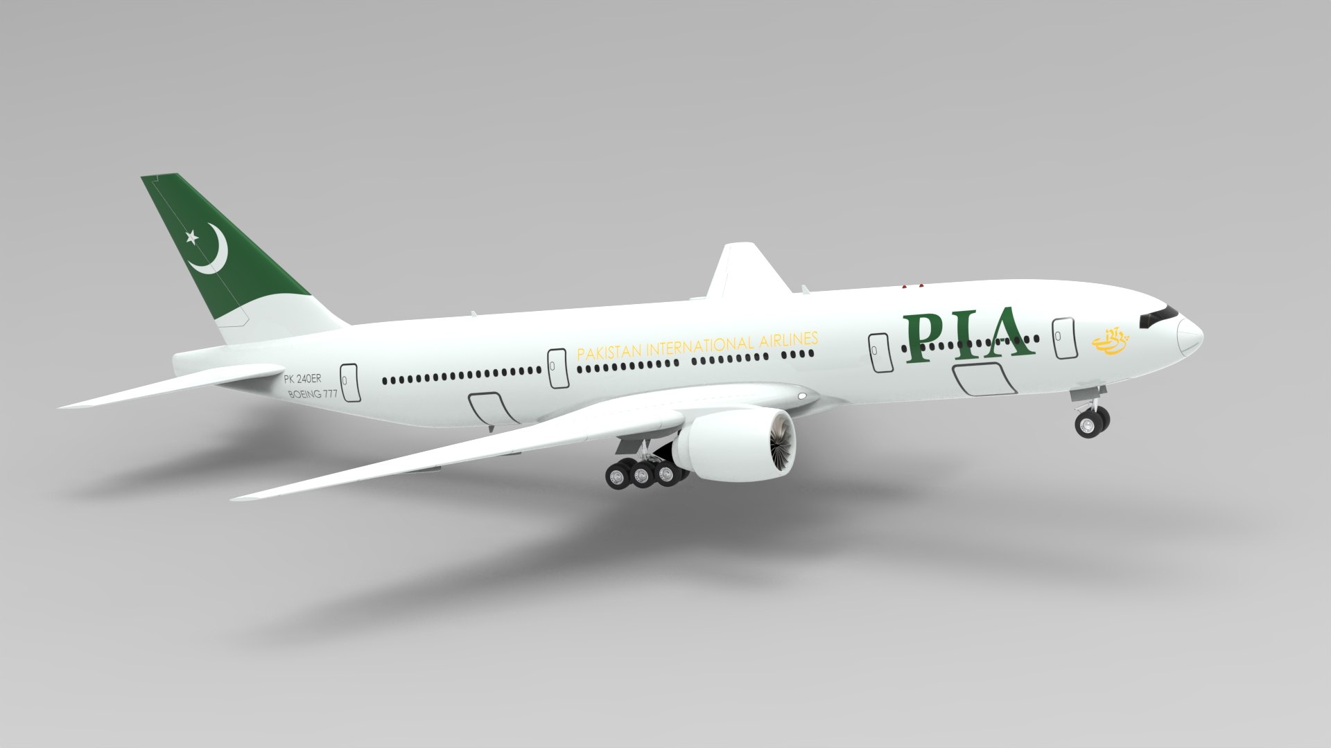Boeing 777 - PIA 3D Model - TurboSquid 2143066