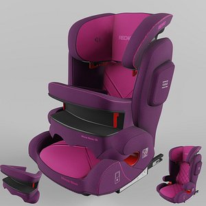 Recaro Monza Nova IS Children Car Seat Core Power Berry 3D model