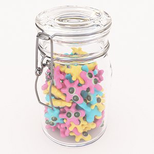 candy jar octopuss 3D