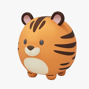 Balloon-style 3D Character-Tiger