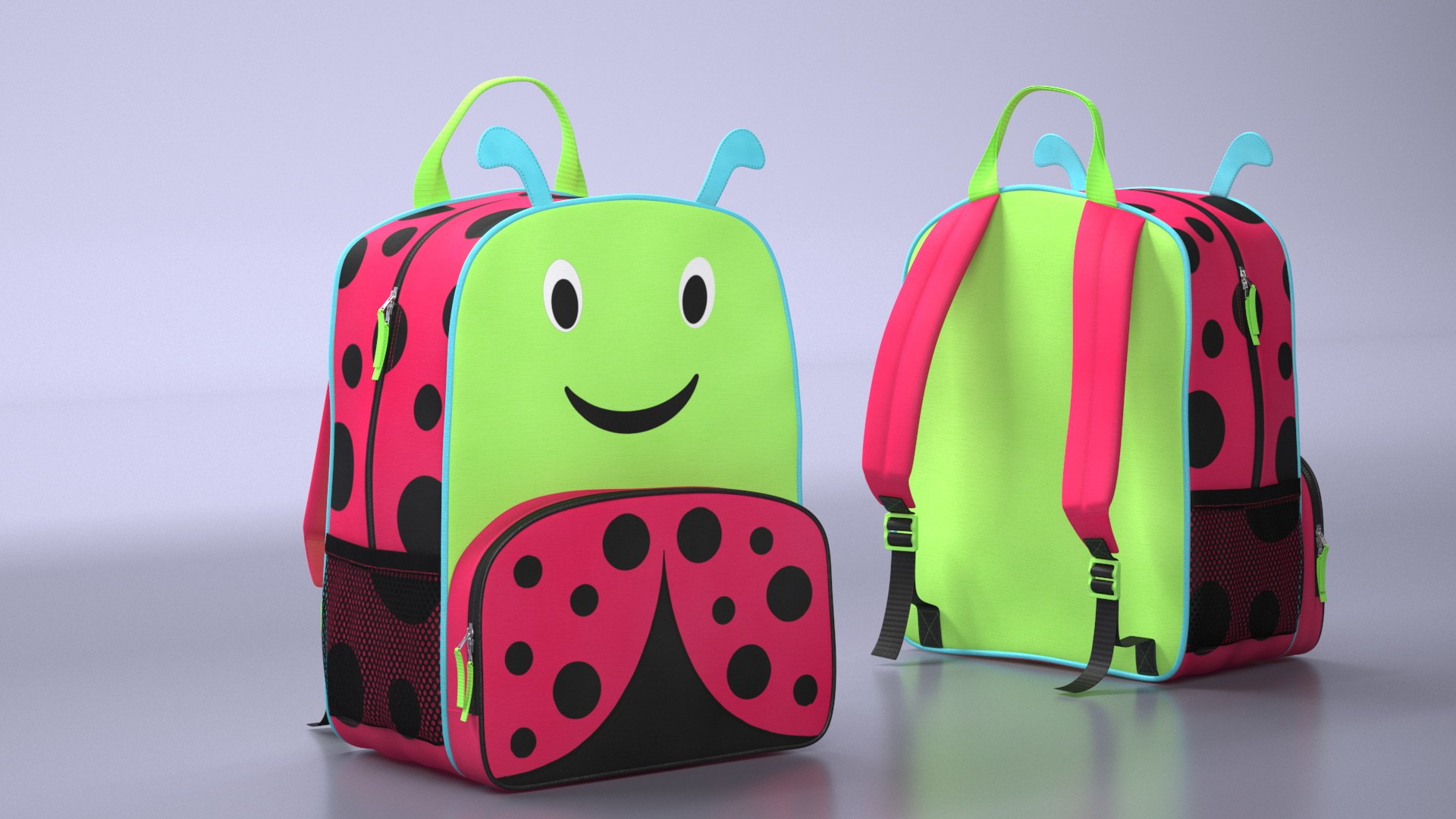 Childrens Ladybug Backpack 3D Model - TurboSquid 2245894