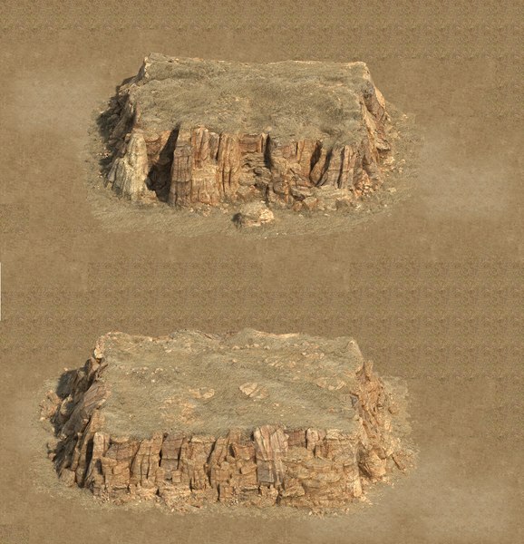 3D mountain rock stones model