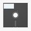 3D model 8 inch floppy disk