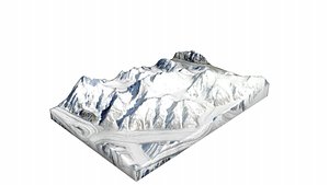 3D Gasherbrum IV Mountain