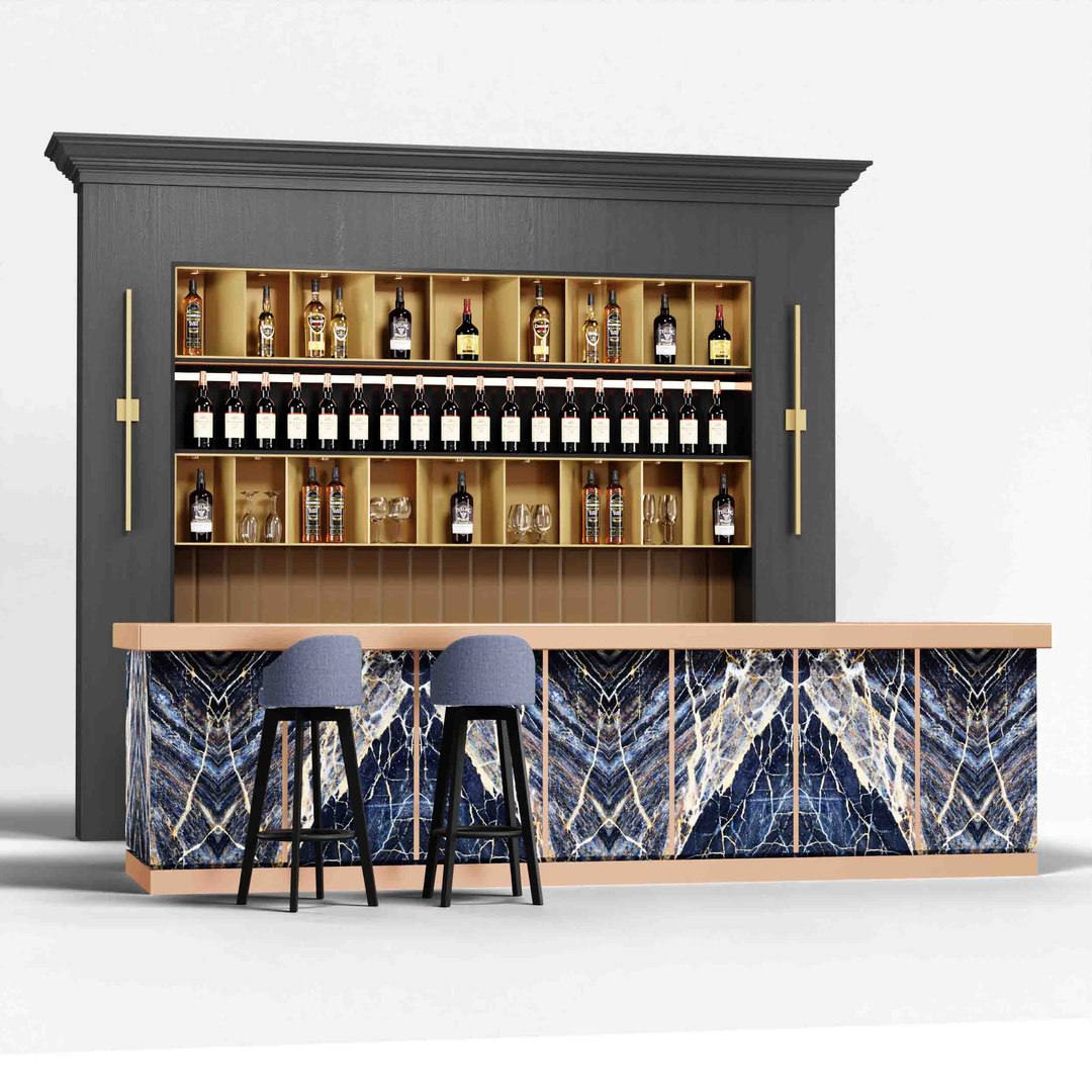 Restaurant Bar 3D Model - TurboSquid 2461518