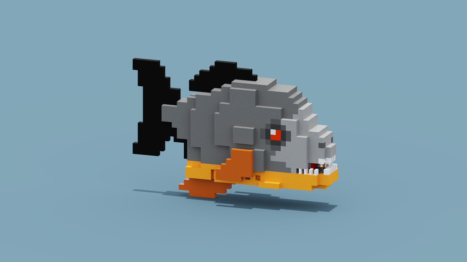 Voxel Piranha 3D - TurboSquid 1959607