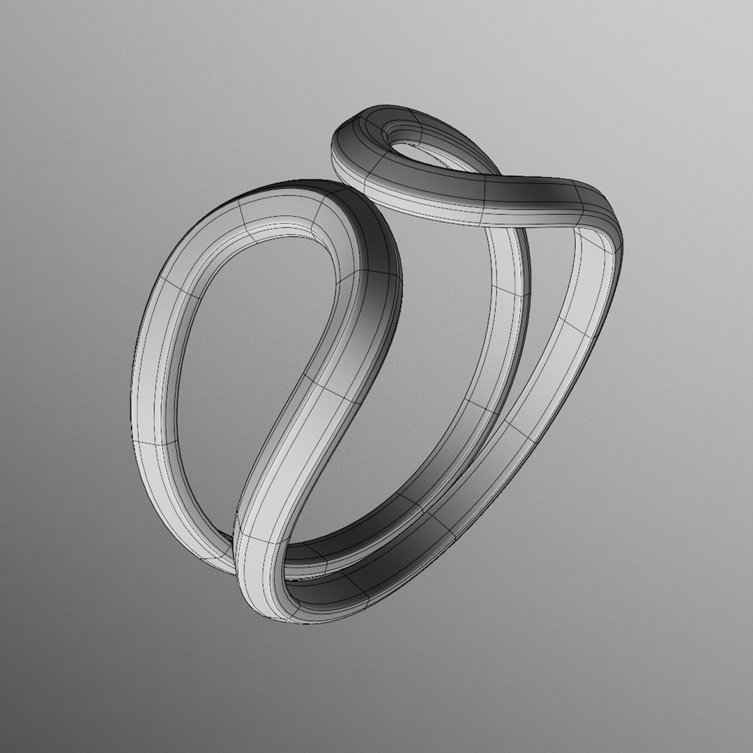 Infinity Loop Ring Organic Design 87 3D Model - TurboSquid 2420147