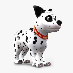 obj cartoon dalmatian dog