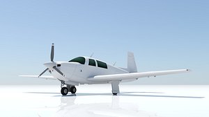 Mooney M20 low poly static PBR Blank