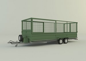 cage trailer 3D model model